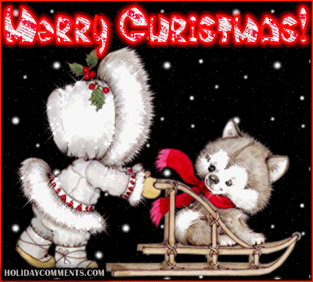 Christmas Dog Sleigh Picture