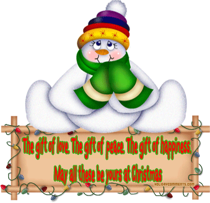 Christmas Peace Snowman Picture