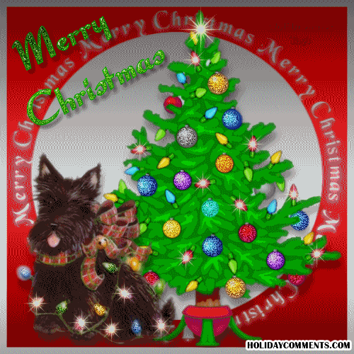 Dog Christmas Tree Picture
