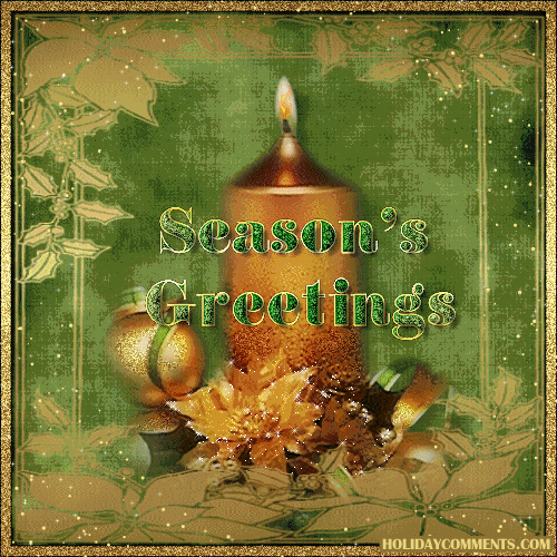 Seasons Greetings Candle Picture