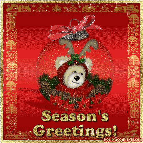 Seasons Greetings Dog Picture