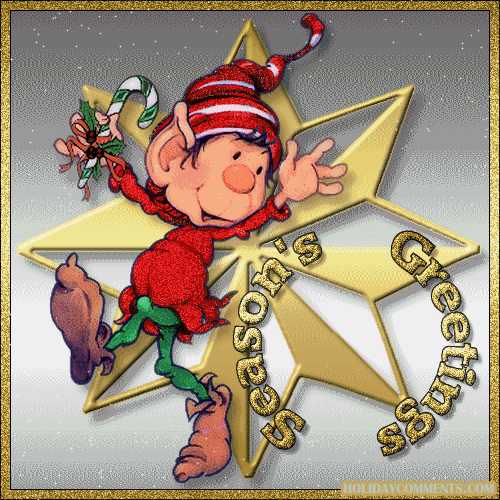 Seasons Greetings Elf Picture