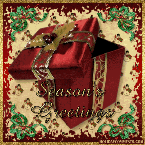 Seasons Greetings Present Picture